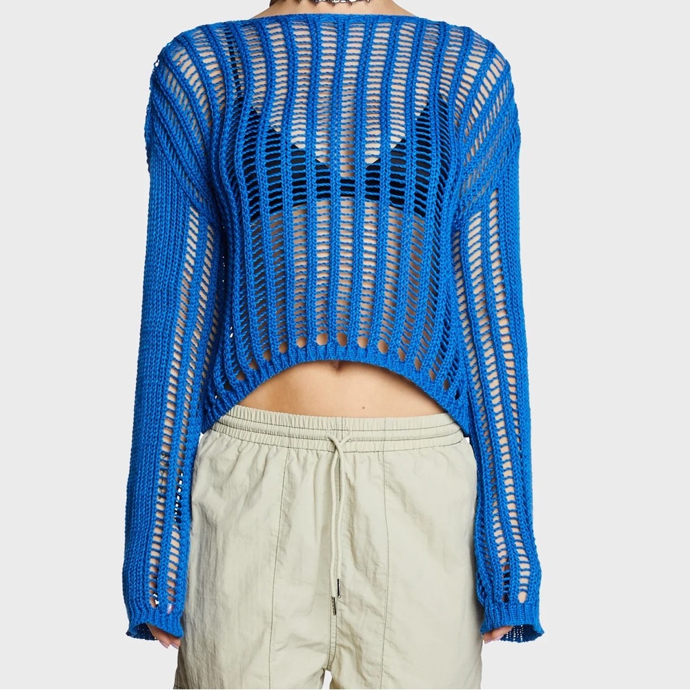 Dolls Kill Strange Days Open Knit Sweater size small - Picture 2 of 2